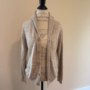Bonobos Men's Oatmeal Shawl Collar Cardigan Size S (slim fit)